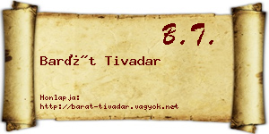 Barát Tivadar névjegykártya